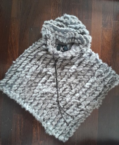 Kaninchen stola fell grau mit - fell,