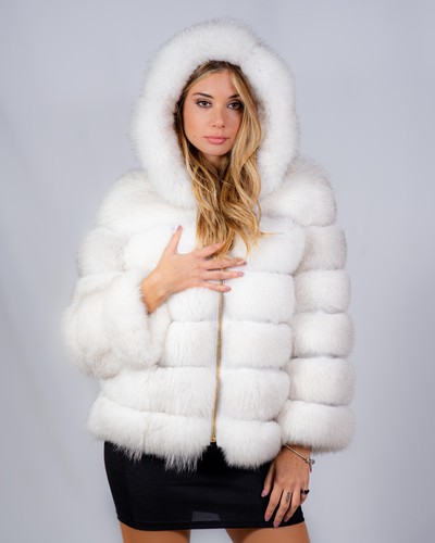 Weisse fuchsjacke damenjacke - weisse,