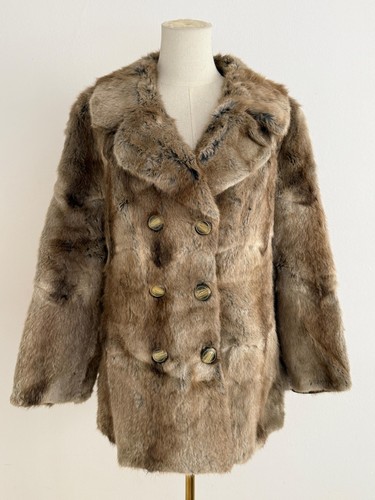 Vintage pelzjacke braun beige - vintage,