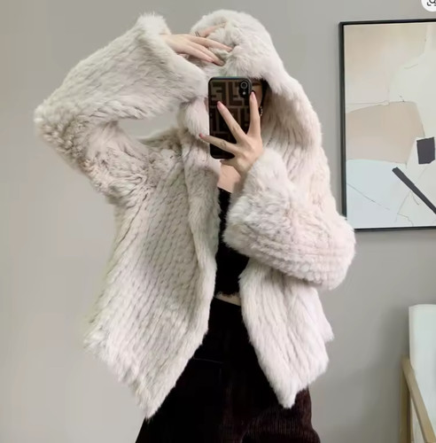 Echtfelljacke kaninchen - echtfelljacke, *
