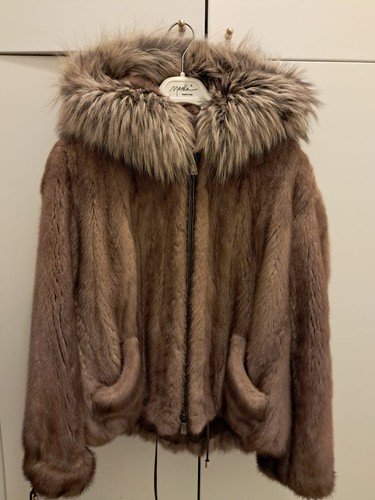 Pelzjacke nerz kapuze jacke - pelzjacke,