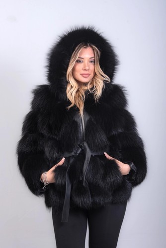 Schwarze fuchsjacke - schwarze,